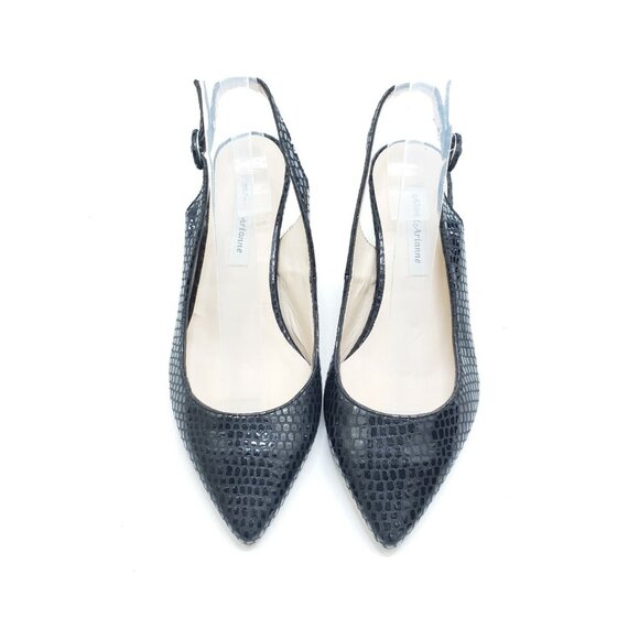 About Arianne Frida Womens Slingback Kitten Heels Black Leather Snake EU 36 US 6 - Picture 4 of 10